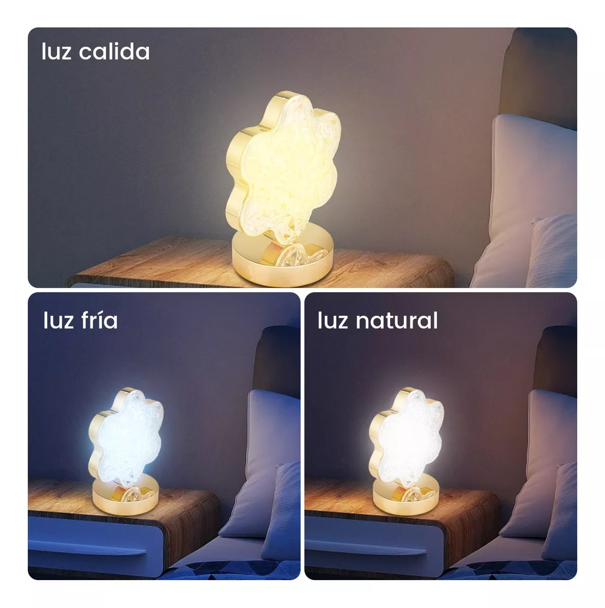 Lampara De Noche Led En Forma De Flor